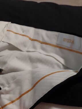 Riviera Black Pants with White Interior and Gold Trim